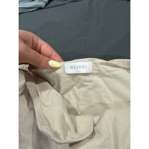 Meshki Innis Linen Longline Strapless Vest - Medium